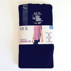 Short Sleeve Legging Tee Shirt Ladies Hue Comfort Fit Activewear Tees